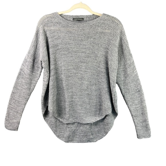 Don't Ask Why Sweater Gray Crew Neck High Low Hem Lightweight Women's Size S - Picture 1 of 9